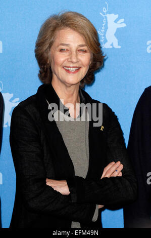 Berlino, Germania. 06 feb 2015.Charlotte Rampling durante il '45 Anni' photocall al sessantacinquesimo Festival Internazionale del Cinema di Berlino/Berlinale 2015 Febbraio 06, 2015 Foto Stock