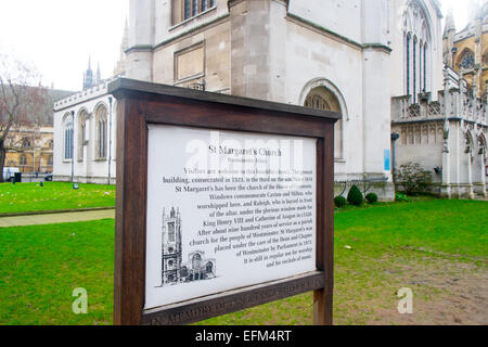 Chiesa di st margaret accanto a Westminster Abbey fu costruito nel XI secolo, Londra, Inghilterra Foto Stock