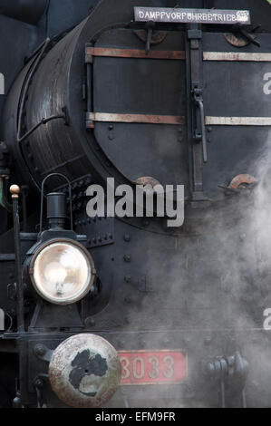 3033 dampfvorf hrbetrieb motore a vapore a Vienna hiezhaus museo ferroviario strasshof austria Foto Stock