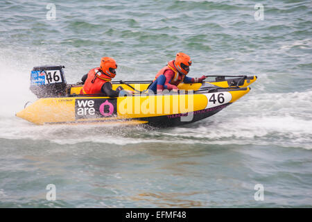 Zapcat racing a Boscombe Beach, Bournemouth in giugno Foto Stock