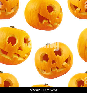 Seamless Jack-O'-lanterne pattern di zucca Foto Stock