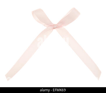 Light Pink Bow isolato Foto Stock