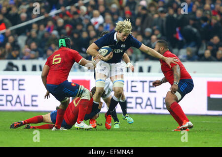 Parigi, Francia. 07 feb 2015. 6 Nazioni Rugby internazionale torneo. Francia contro Scozia. Richie grigio (SCO) Credito: Azione Sport Plus/Alamy Live News Foto Stock