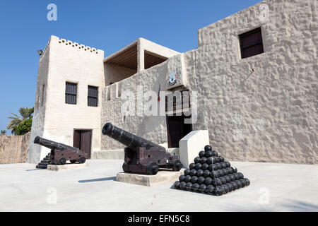 Forte storico e museo in Umm Al Quwain Emirati Arabi Uniti Foto Stock