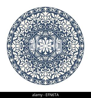 Round ornamentali lace pattern. Foto Stock