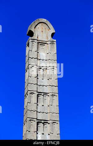 Obelisco di Axum, stele settentrionale parco, Axum, Tigray, Etiopia Foto Stock