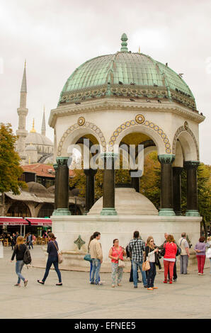 Fontana di tedesco, Sultanahmet, Istanbul, Turchia Foto Stock