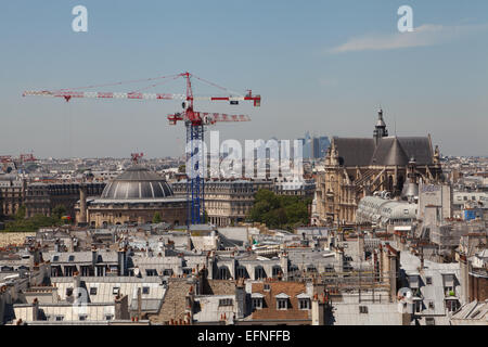 Vista dal Centro Georges Pompidou di Parigi, Francia. Foto Stock
