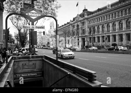 Banco de Espana, Madrid Foto Stock