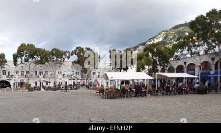 Rocca di Gibilterra. Grand Casemates Square, Gibilterra, Oltremare territorio britannico, Regno Unito, Gran Bretagna, Regno Unito Foto Stock