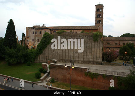 Forum Romanum an der Via dei Fori Imperiali nella ROM Foto Stock