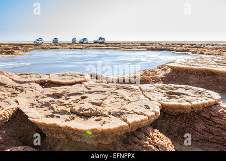 Depressione di Danakil deserto vicino a Dallol in Etiopia Foto Stock