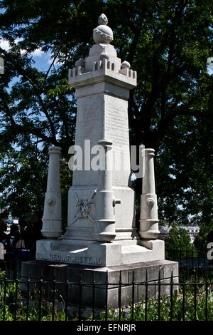 Baltimore, Maryland, Stati Uniti d'America, Federal Hill, monumento a lt. col. george armistead, comandante di fort mchenry, guerra di 1812 Foto Stock