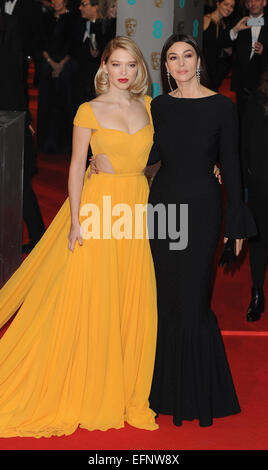 Londra, Regno Unito. 8 febbraio, 2015. Monica Belluci assiste l'EE British Academy Film Awards at Royal Opera House. Credito: Ferdaus Shamim/ZUMA filo/Alamy Live News Foto Stock