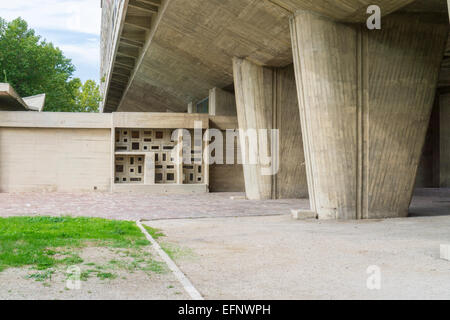 Unité d'abitazione, Le Corbisuer, Marsiglia, Francia, Modernista, Architettura Brutalist Foto Stock