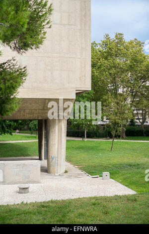 Unité d'abitazione, Le Corbisuer, Marsiglia, Francia, Modernista, Architettura Brutalist Foto Stock