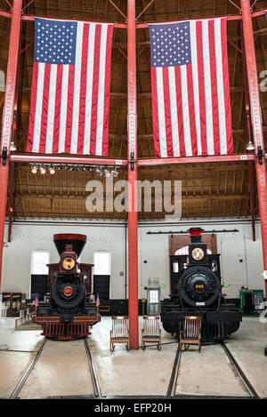 BALTIMORE, Maryland - il B&o Railroad Museum di Mount Clare a Baltimora, Maryland, ha la più grande collezione di locomotive del XIX secolo negli Stati Uniti. Foto Stock