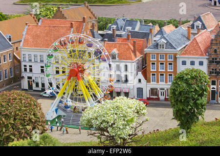 Centro città di scena a Madurodam città in miniatura in Paesi Bassi, Europa Foto Stock