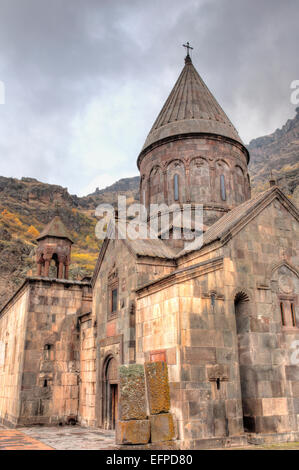 Cappella Katoghike (1215), il Monastero di Geghard, Geghardavank, provincia di Kotayk, Armenia Foto Stock