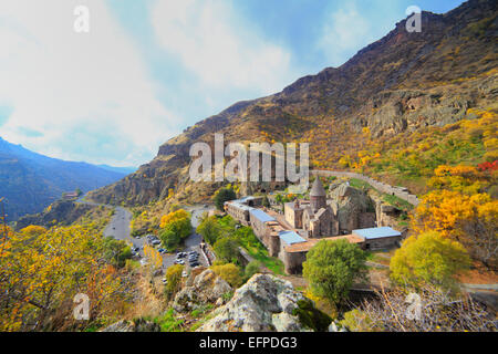 Cappella Katoghike (1215), il Monastero di Geghard, Geghardavank, provincia di Kotayk, Armenia Foto Stock