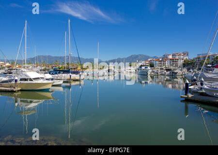 Marina, Puerto Vallarta, Jalisco, Messico, America del Nord Foto Stock