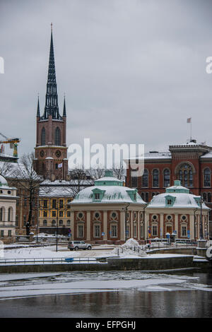 Il vecchio quartiere di Gamla Stan a Stoccolma, Svezia Foto Stock
