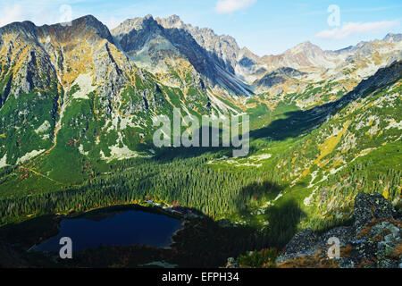 Popradske Pleso, Alti Tatra (Vysoke Tatry), Slovacchia, Europa Foto Stock