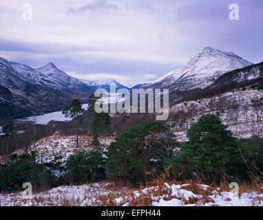 Loch Leven da pendii sopra a Kinlochleven, Mamores, Lochaber, Scotland, Regno Unito Foto Stock