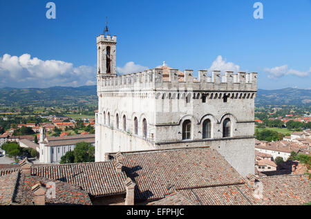 Palazzo dei Consoli, Gubbio in Umbria, Italia, Europa Foto Stock