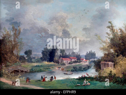 Il parco di Maupertuis 1787 Hubert Robert 1733 - 1808 era un pittore francese in Francia Foto Stock