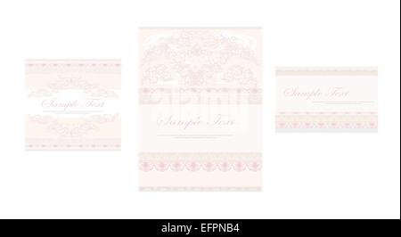 Ricevimento di nozze carta di serie Illustrazione Vettoriale