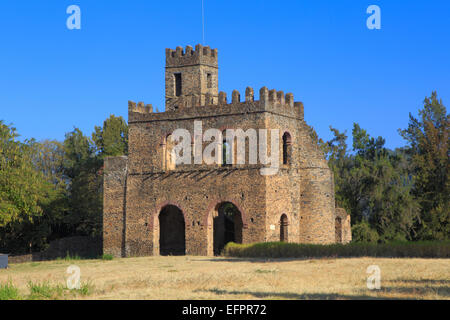 Fasil Gebbi complesso Fasilides (castello), Gonder, Amhara Region, Etiopia Foto Stock