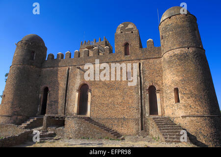 Fasil Gebbi complesso Fasilides (castello), Gonder, Amhara Region, Etiopia Foto Stock