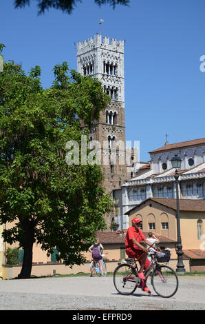 La città di Lucca, Toscana Italia Foto Stock