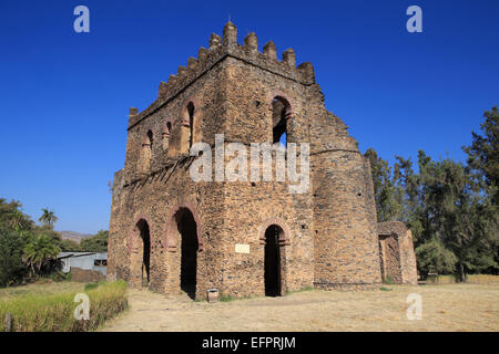 Fasil Gebbi complesso Fasilides (castello), Gonder, Amhara Region, Etiopia Foto Stock