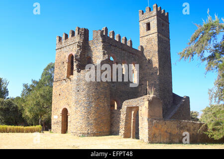 Fasil Gebbi complesso Fasilides (castello), Gonder, Amhara Region, Etiopia Foto Stock