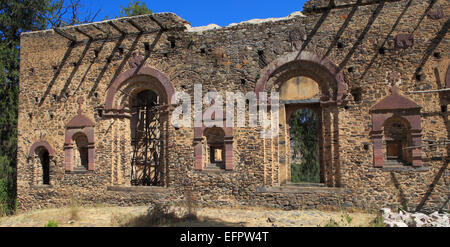 Qusquam le rovine dell'abbazia, Gonder, Amhara Region, Etiopia Foto Stock