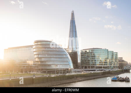 Un paesaggio urbano di Londra, Inghilterra, compresi i più lo sviluppo di Londra. Foto Stock