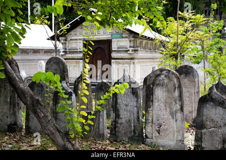 Hukuru Miskiiy, o la Vecchia Moschea del Venerdì, nel maschio, Maldive Foto Stock