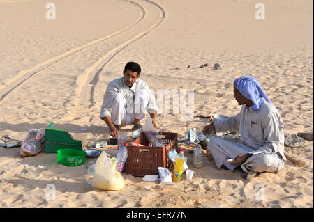 Picnic nel deserto Foto Stock