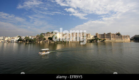 Il palazzo della città complessa, Udaipur Foto Stock