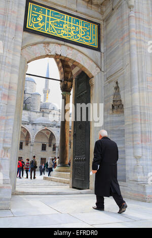 Sultan Ahmed moschea o la Moschea Blu (1609-1617), Istanbul, Turchia Foto Stock