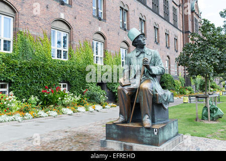 Hans Christian Andersen statua di Copenhagen, Danimarca Foto Stock