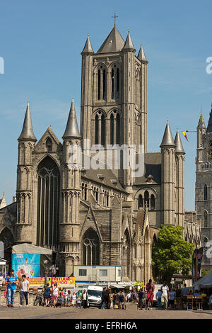 La Chiesa di San Nicola, Gand, Belgio Foto Stock