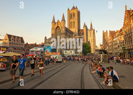 La Chiesa di San Nicola, Gand, Belgio Foto Stock