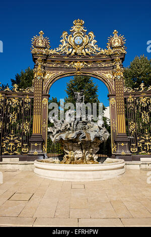 Cancello in Place Stanislas di Nancy, Francia Foto Stock