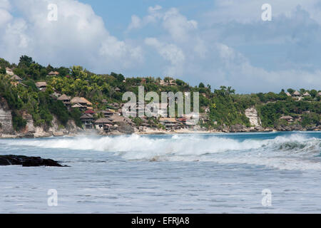 Dreamland spiaggia di Bali, Indonesia Foto Stock
