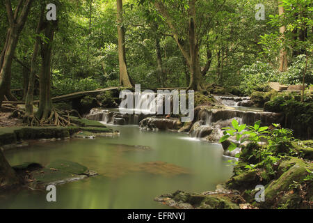 Le cascate di Thanbok Khoranee national park, Krabi, Thailandia Foto Stock