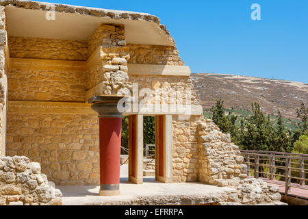 Il Palazzo di Cnosso rovine. Creta, Grecia Foto Stock