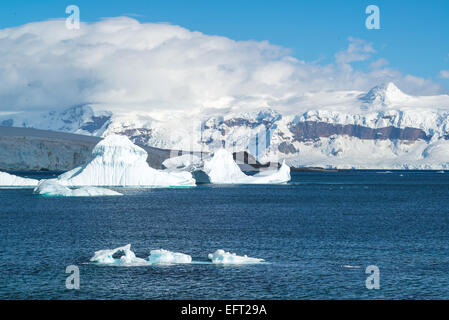 Errera Channel, de Cuverville Island, Antartide Foto Stock